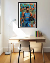 Indian cricket wall art canvas in modern room decor