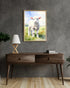 Cute lamb wall art canvas painting with farm animal theme for home decor