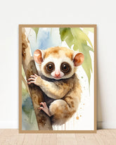 Cute Baby Sloth Canvas Wall Art Displayed in Modern Home Interior