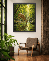 woodland wildlife wall art canvas modern decor