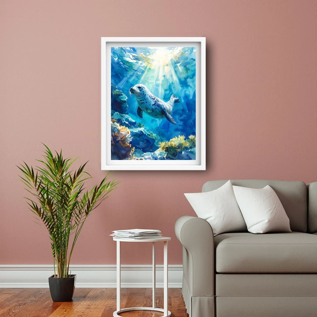 Dolphin wall decor canvas painting for living room and bedroom interior