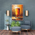Drink wall art canvas painting with modern beverage design for living room decor