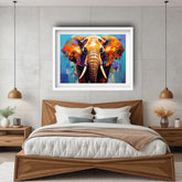 Elephant canvas wall decor for bedroom interior