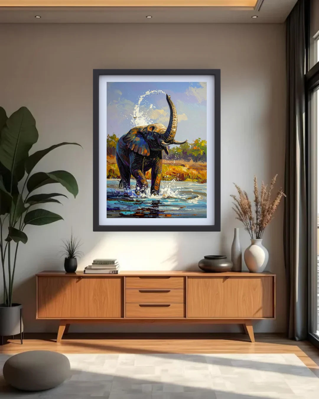 ELEPHANT CANVAS PAINITNGS FOR LIVING ROOM
