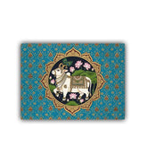 Ethnic Indian cow wall art canvas painting with traditional design