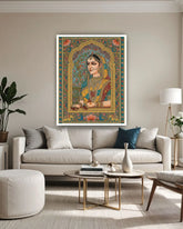 Ethnic woman portrait canvas painting for wall decor