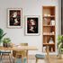 Expressive portrait wall art canvas set of two with bold modern face design