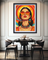 Abstract Figurative Female Portrait - Wall Art Canvas WallArtVibes
