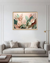 floral leaf wall art canvas in modern home decor