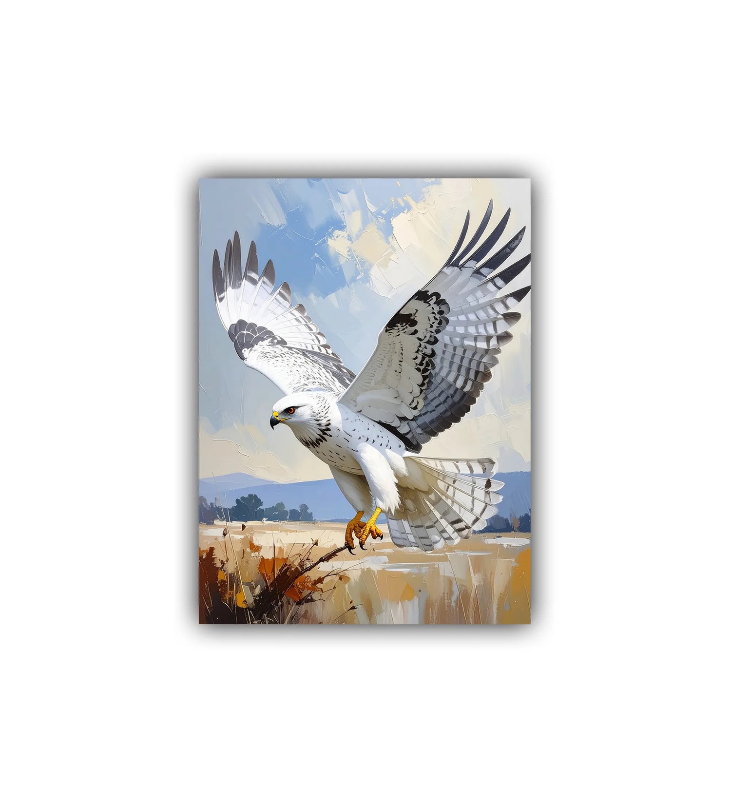 flying eagle wall art canvas wildlife painting
