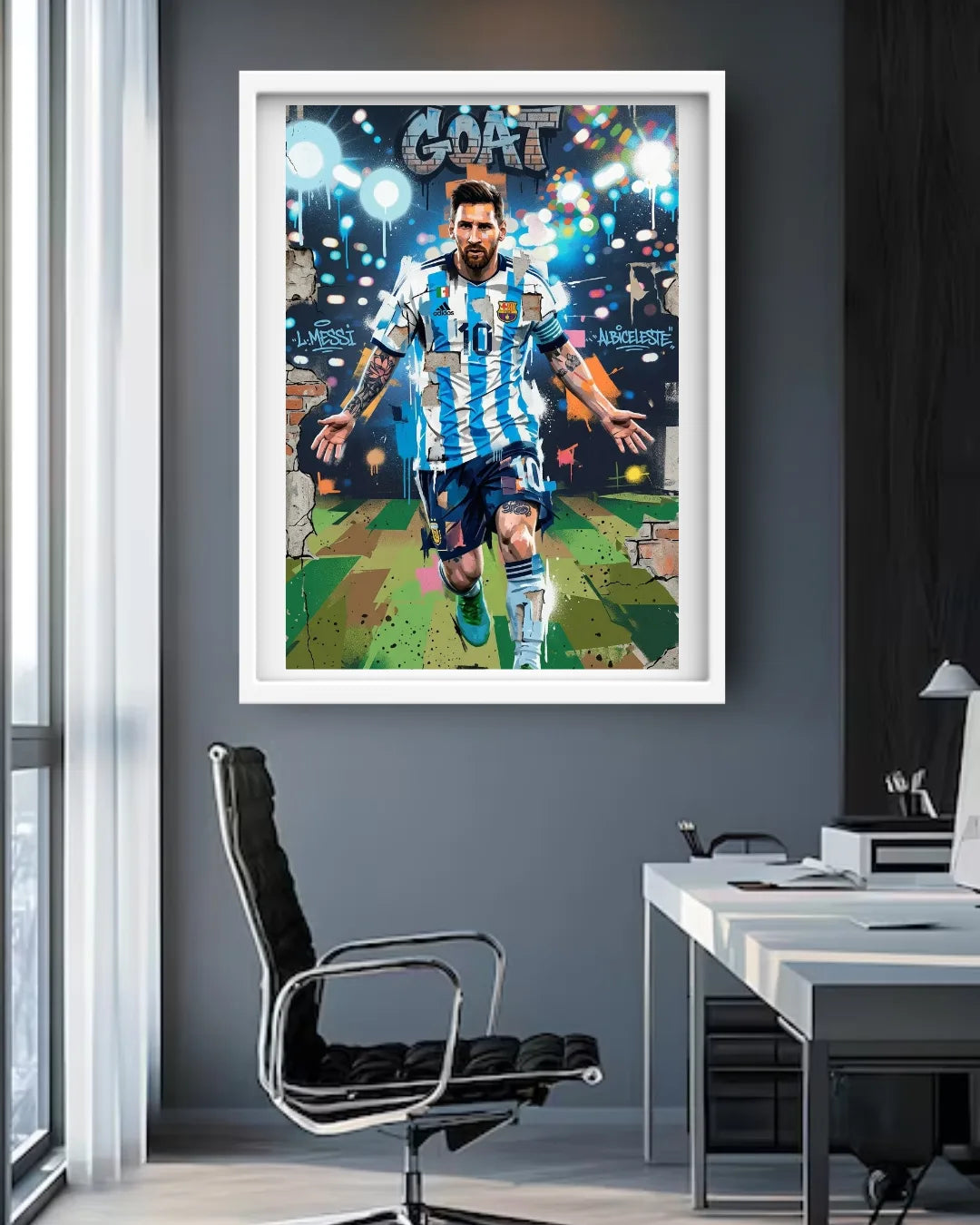 football victory wall art canvas colorful design