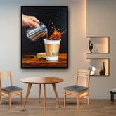 Fresh coffee artwork canvas painting for dining and cafe space