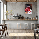 Fresh juice canvas painting wall decor for cafe and dining area