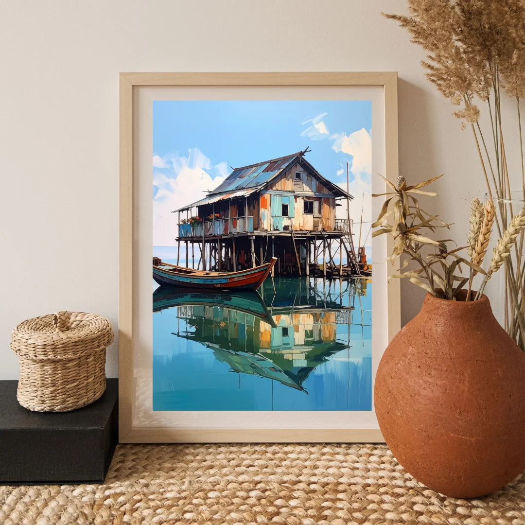Rustic Lakehouse Reflections – Wall Art Canvas