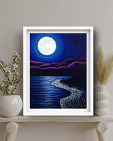 Full moon wall art for modern and minimalist home decor
