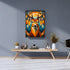 Geometric deer wall art canvas painting with abstract design for living room decor