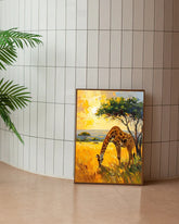 Giraffe wall art canvas painting for modern home interior
