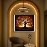 Golden tree of life wall painting with spiritual and calming vibes
