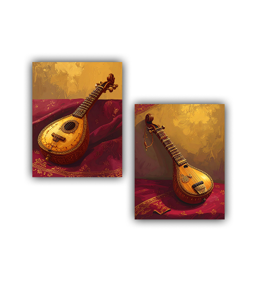 Guitar wall art canvas for bedroom and living room decor