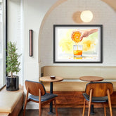 Home decor juice wall art canvas painting for cafe and dining space