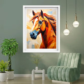 Horse animal wall art canvas painting in modern style