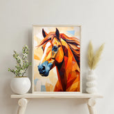 Horse canvas painting for living room wall decor, modern animal wall art