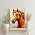 Horse canvas painting for living room wall decor, modern animal wall art