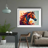 Horse wall decor canvas painting for luxury home interior