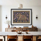Indian elephant canvas wall decor for dining area and home interior