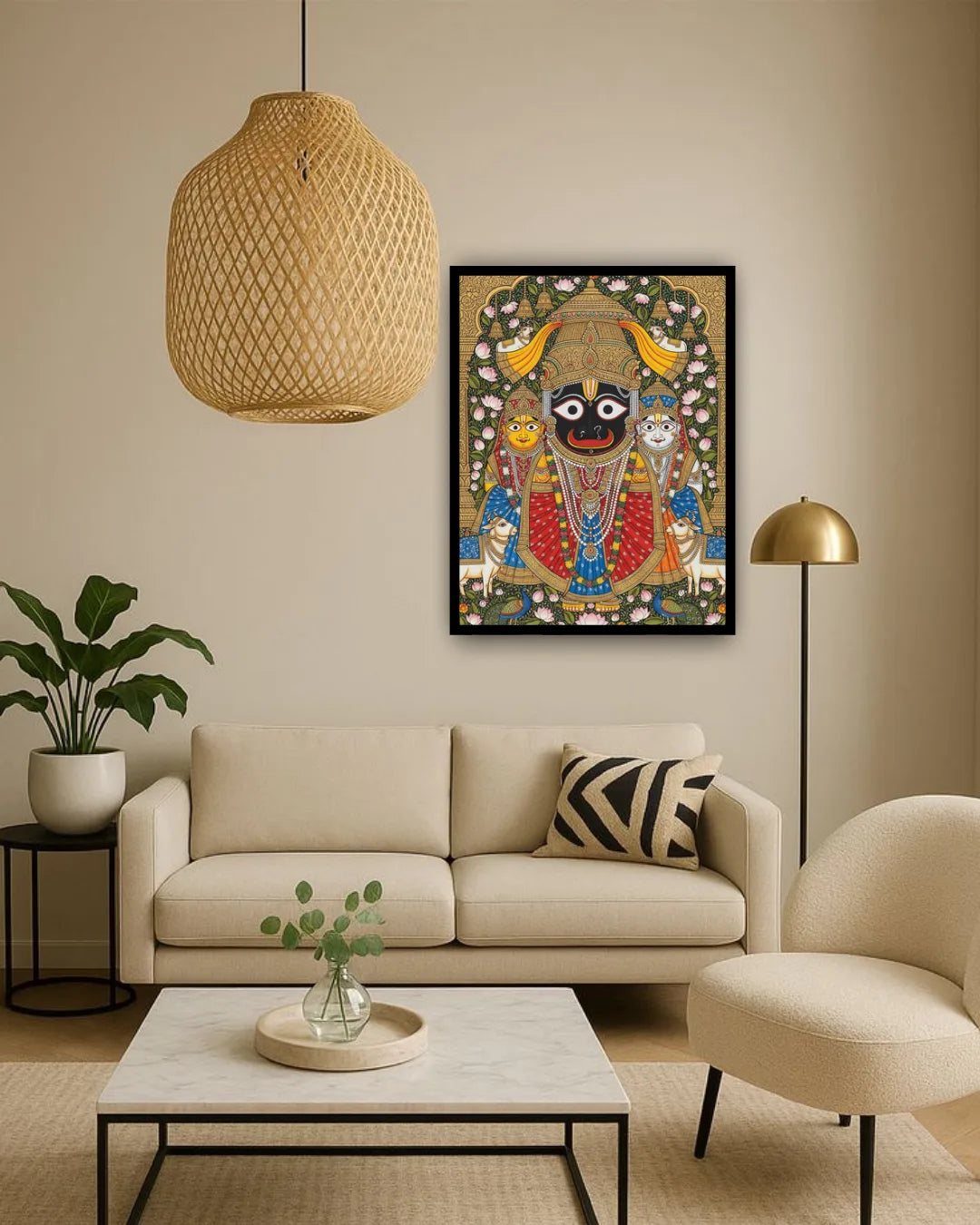 Jagannath canvas wall art for modern home interior decor