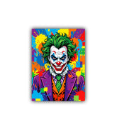 colorful joker graffiti wall art canvas portrait painting