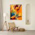 Lemon juice wall art canvas painting with fresh abstract splash design