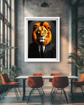 lion canvas painting modern animal art