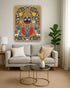 Lord Jagannath canvas painting for living room wall decor, spiritual Indian art