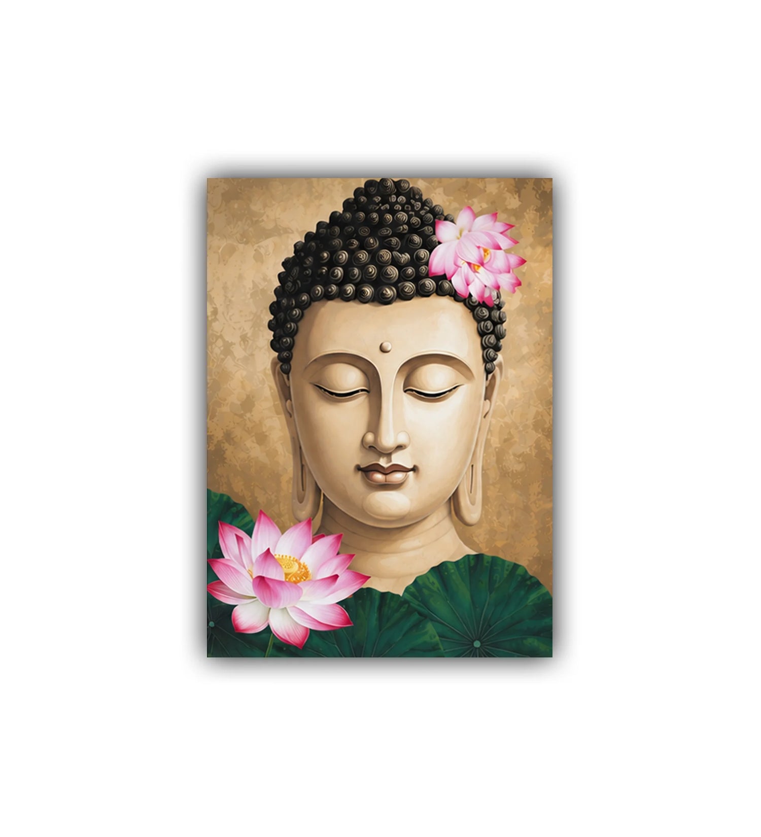 lotus Buddha wall art canvas spiritual painting