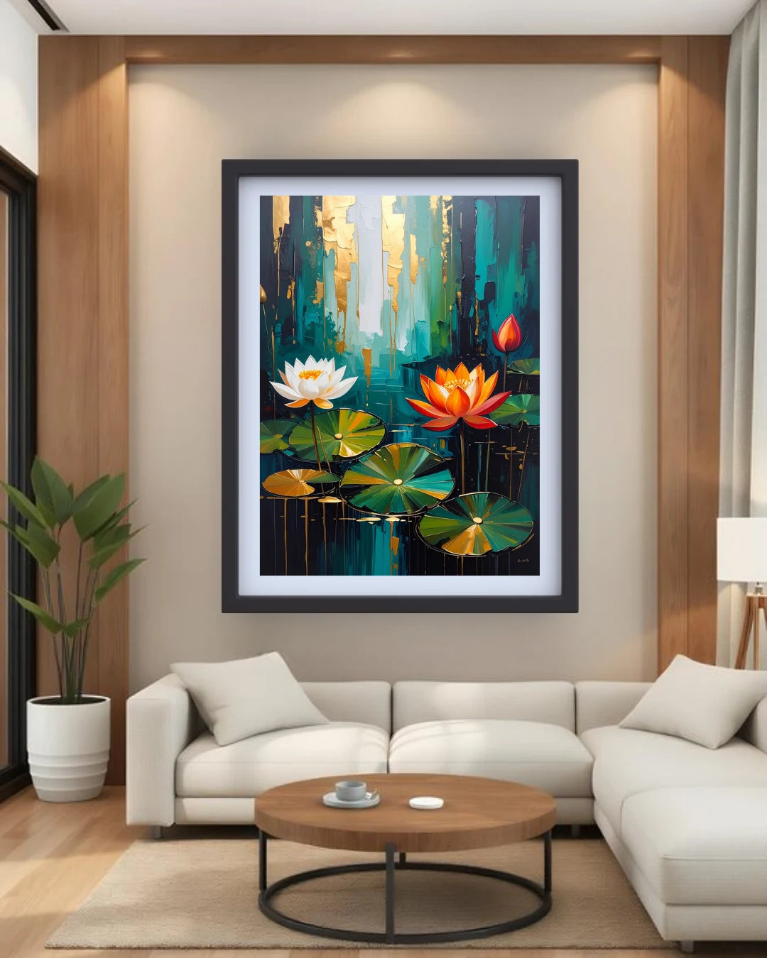 lotus canvas art modern home decor