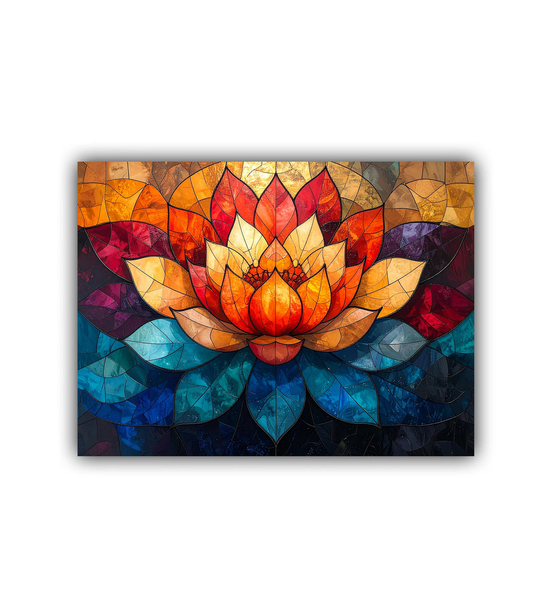 colorful lotus wall art canvas modern flower painting