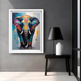 Luxury elephant wall decor canvas painting for premium interiors