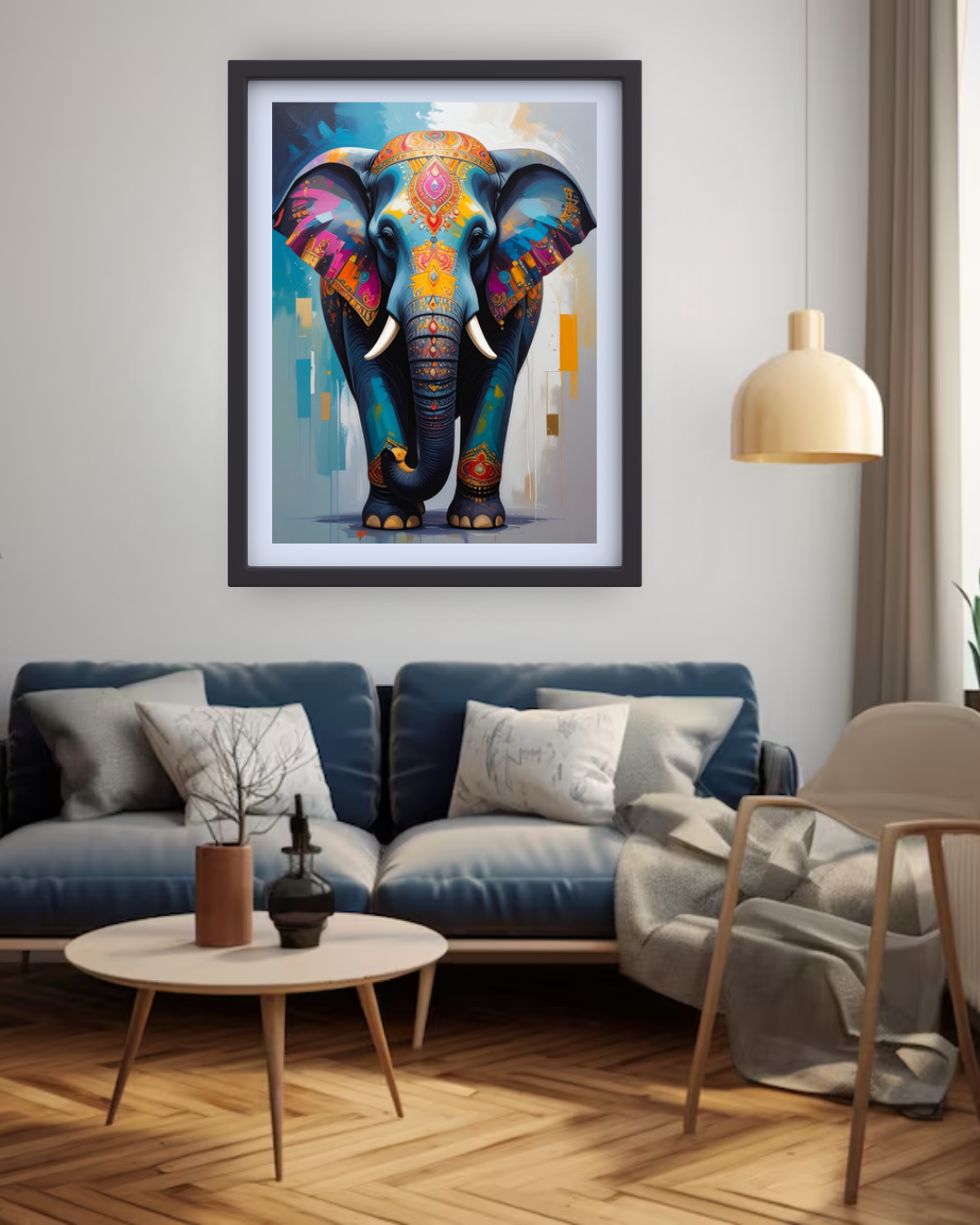 Elephant canvas paintings for living room