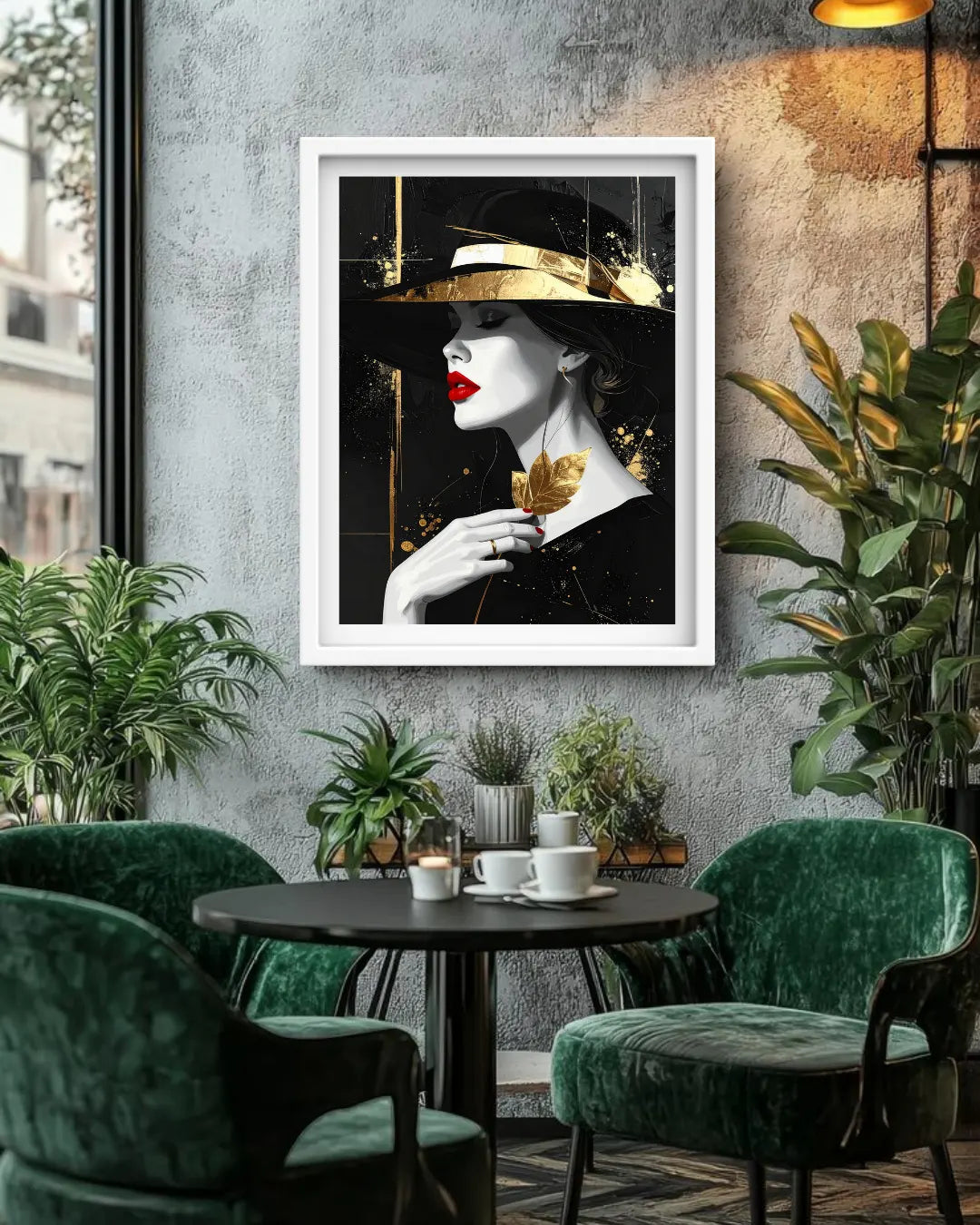 luxury portrait wall art canvas in modern home decor