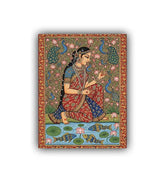 Madhubani folk art wall painting featuring traditional Indian culture,  ethnic wall decor