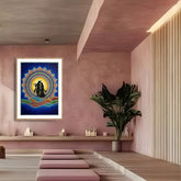 Mandala canvas art for meditation and yoga room wall decor
