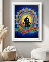Mandala canvas wall art for calm and positive bedroom decor
