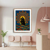 Mandala meditation wall art for peaceful and spiritual home decor
