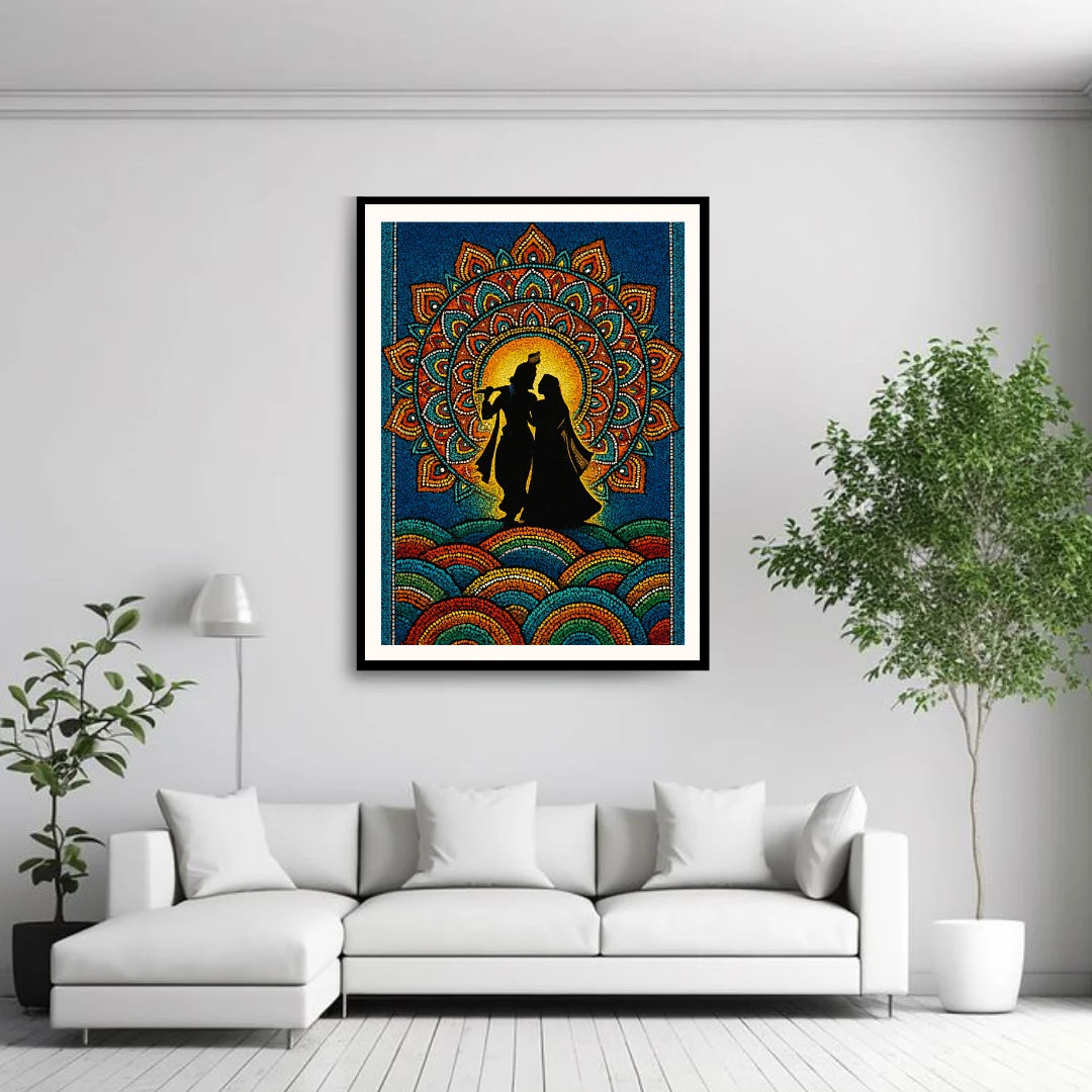 Mandala spiritual wall art for modern living room decor
