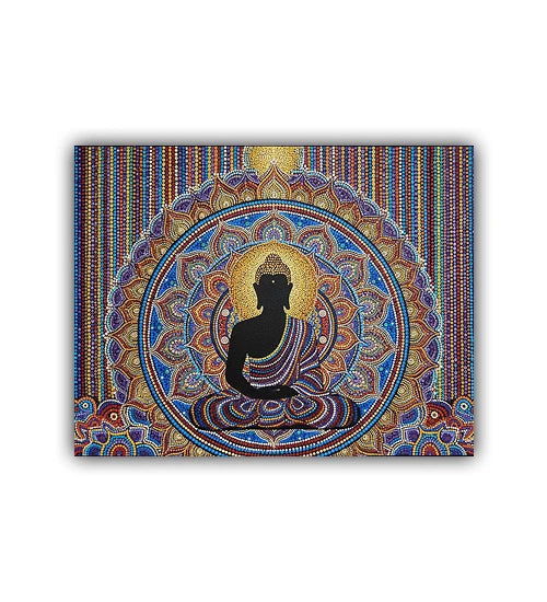 Colorful mandala meditation art wall painting spiritual design
