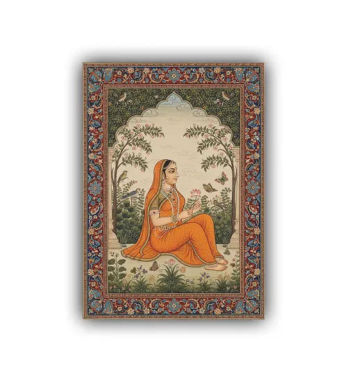 Meditation wall art monk canvas painting with spiritual design