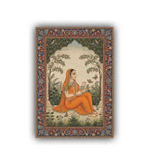 Meditation wall art monk canvas painting with spiritual design