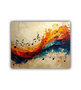 Elegant modern wall art inspired by music and flowing rhythm