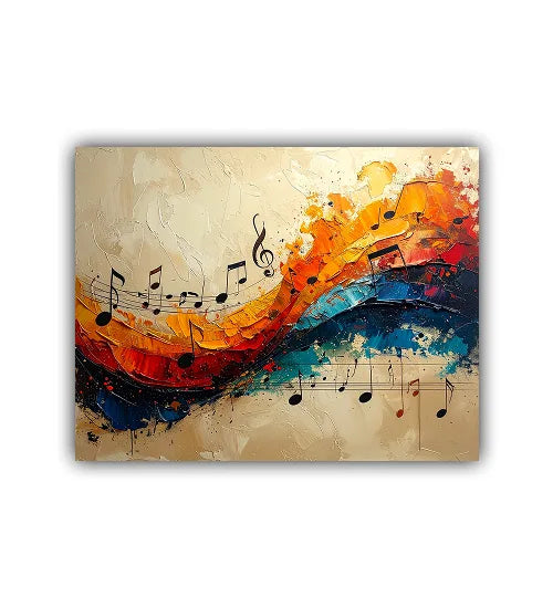 Elegant modern wall art inspired by music and flowing rhythm